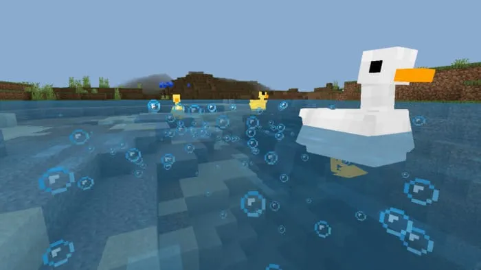 Уточка в воде