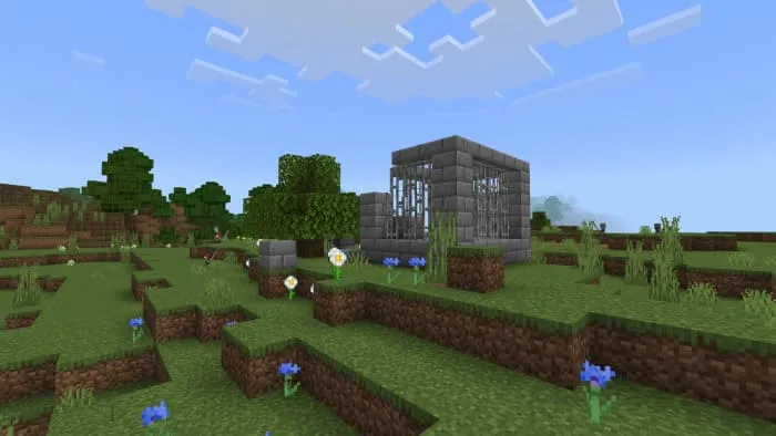 Руины с решеткой