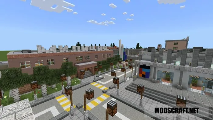 Дороги и фонари в городе