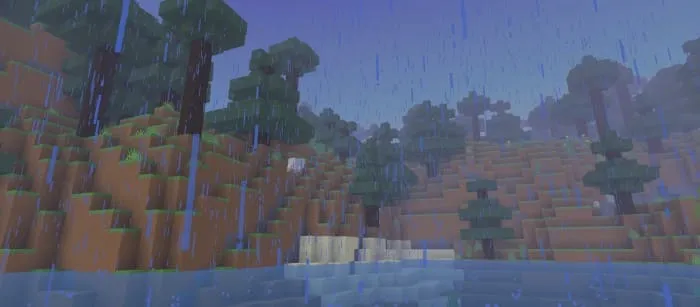 Вид дождя после