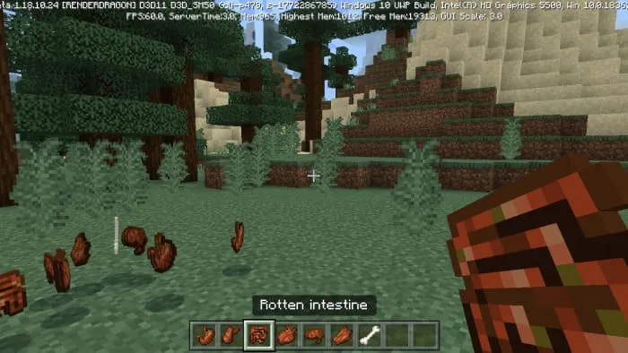 Гнилой желудок в руке