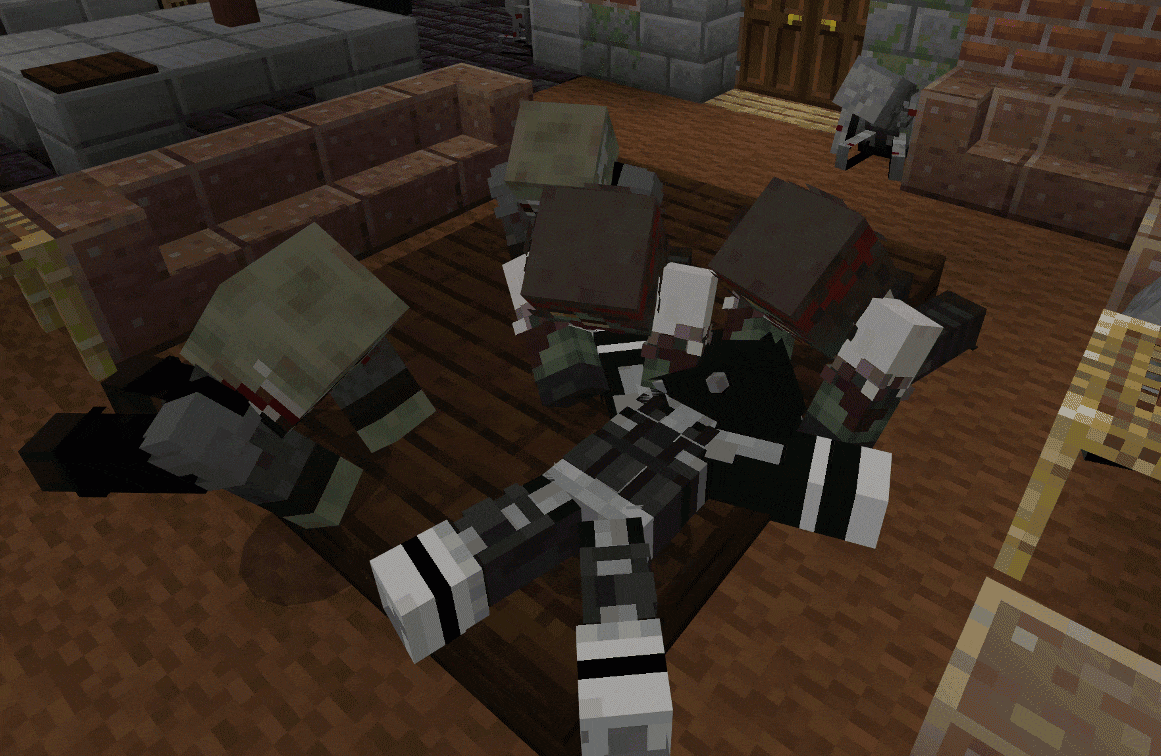 Зомби поедают труп