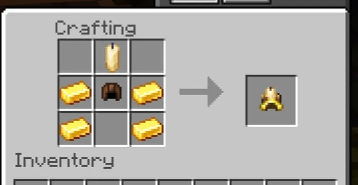 Крафт золотого шлема шахтера