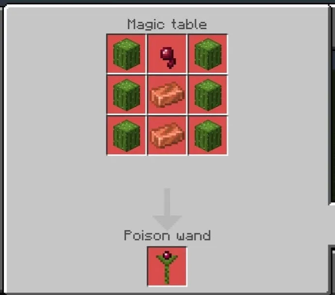 Крафт ядовитой палочки