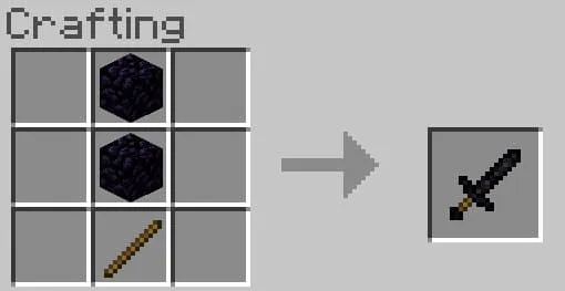 Крафт обсидианового меча