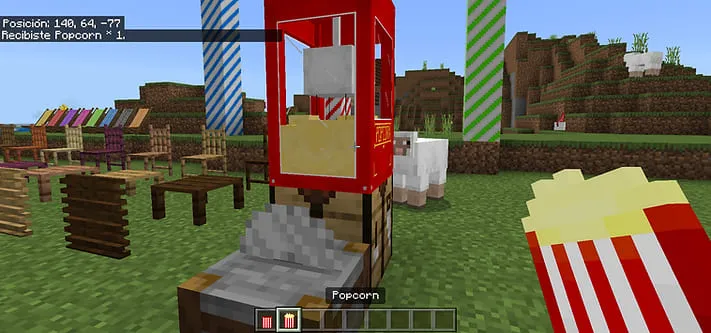 Попкорн в руке игрока