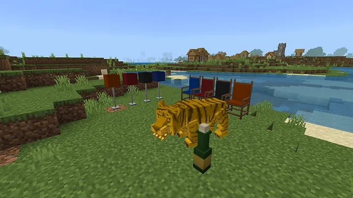 Золотой тигр стоит