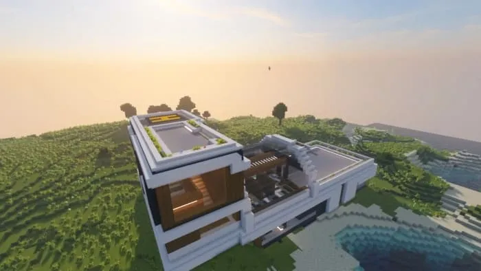 Вид виллы сверху