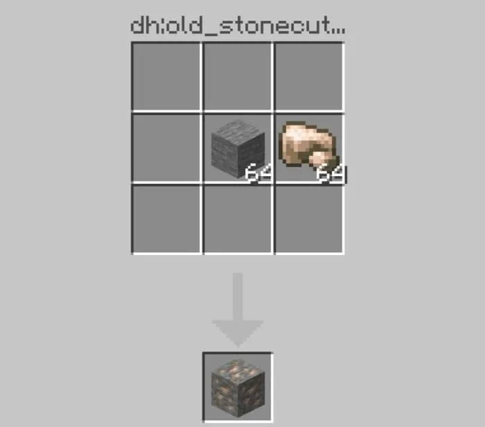 Крафт блока руды