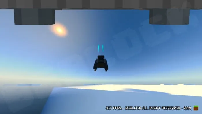 Игрок летит в небе