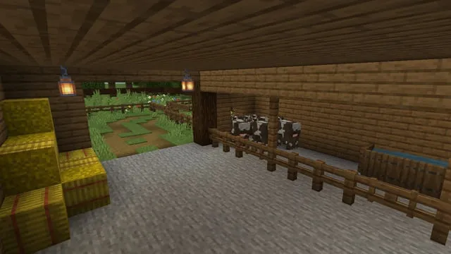 Стойло с коровами