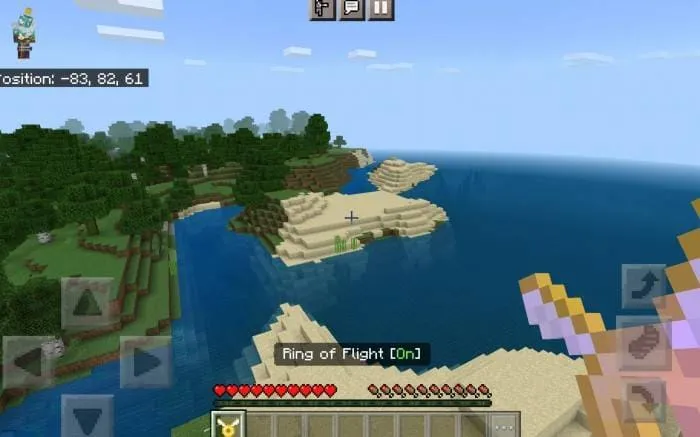 игрок летает