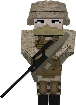 Морской пехотинец с aug два