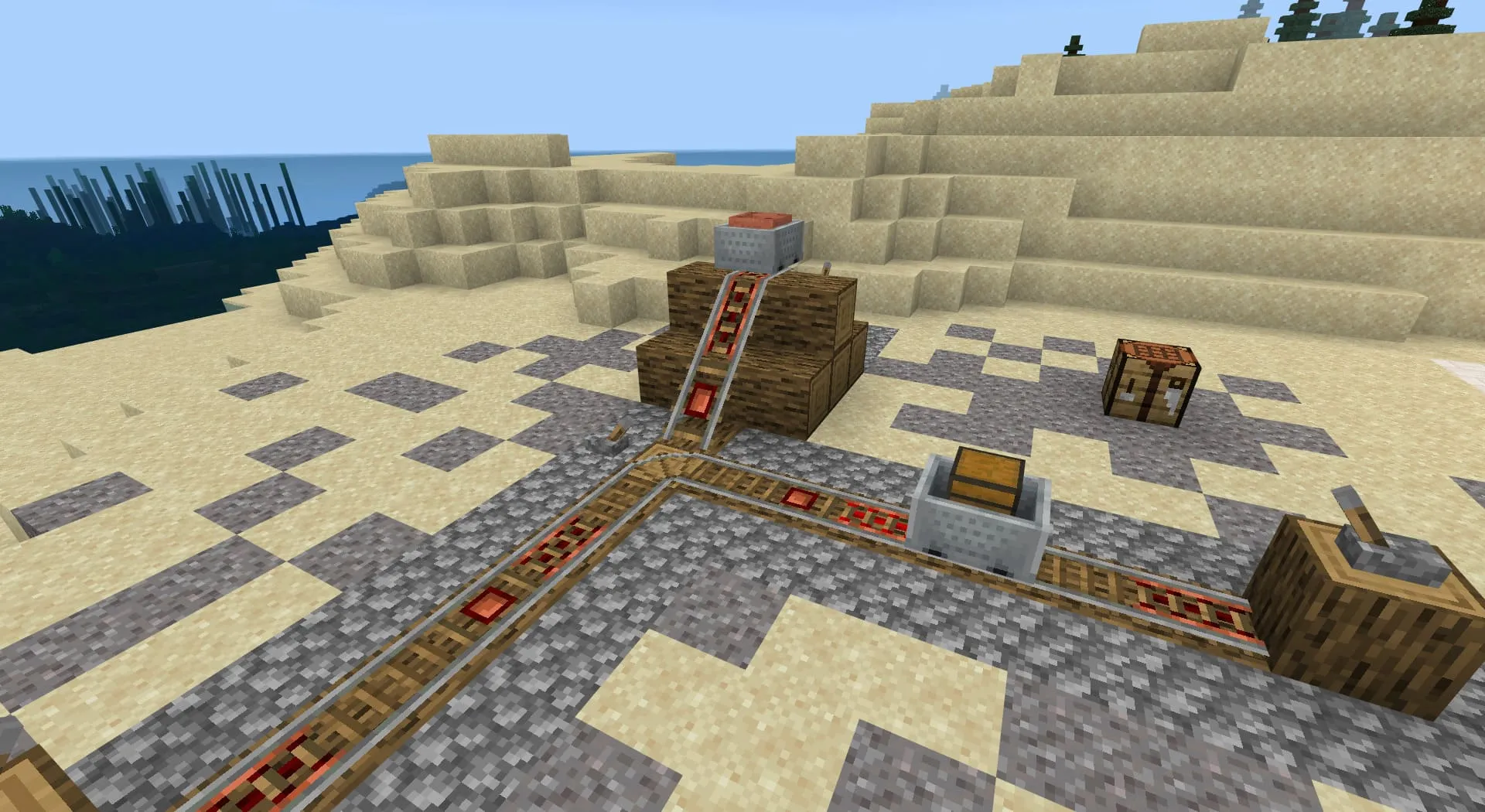 Механизм с рельсами