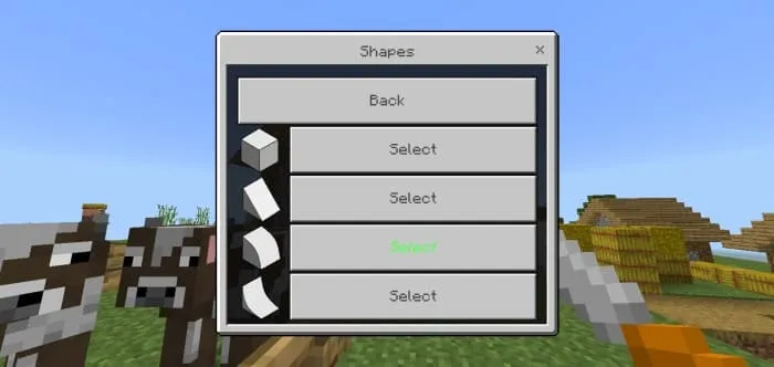 Выбор формы