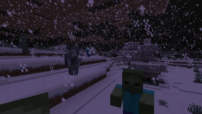 Зомби в снегопад