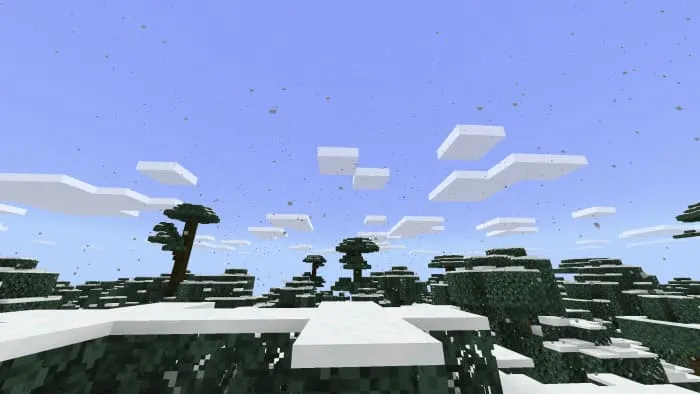 Снег на деревьях