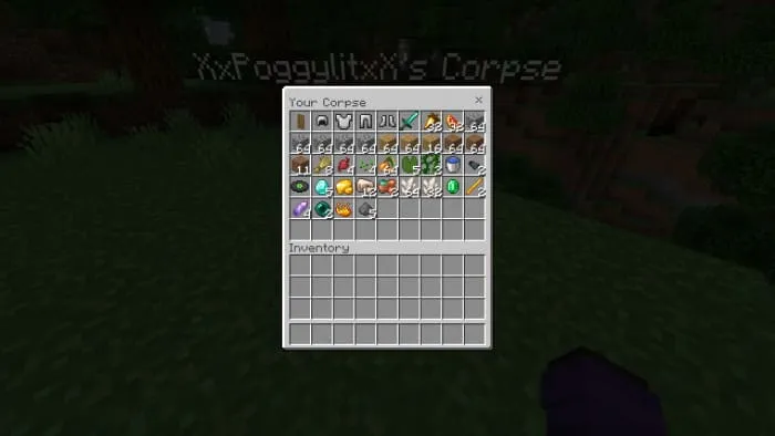 Предметы в трупе