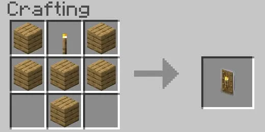 Крафт щита с факелом