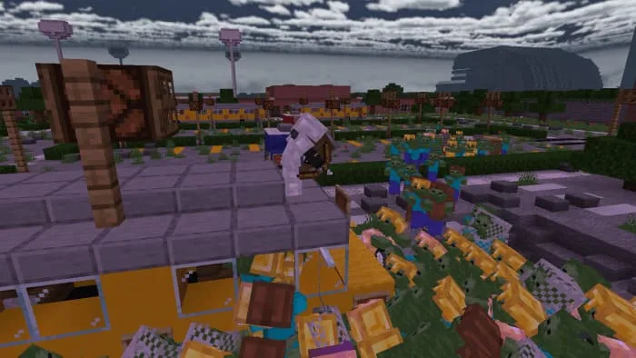 Зомби пытаются достать игрока