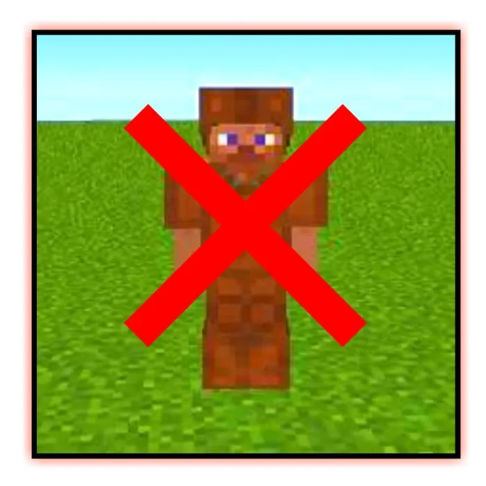 Игрок в броне и крестик