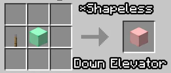 Крафт блока вниз