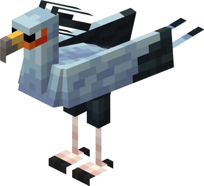 Вид птицы секретаря