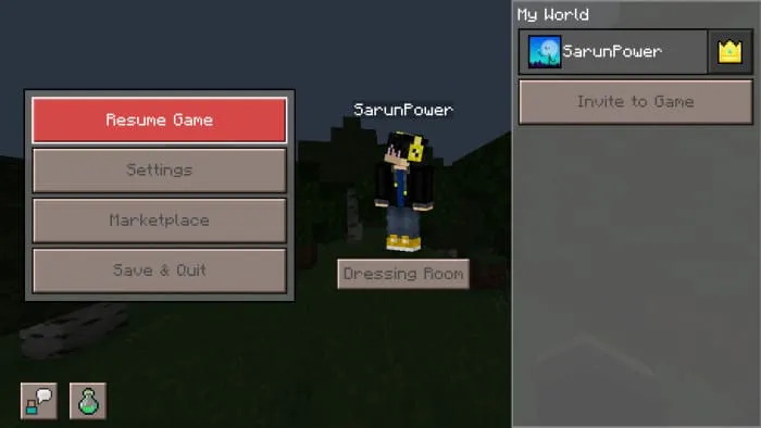 Кнопки меню