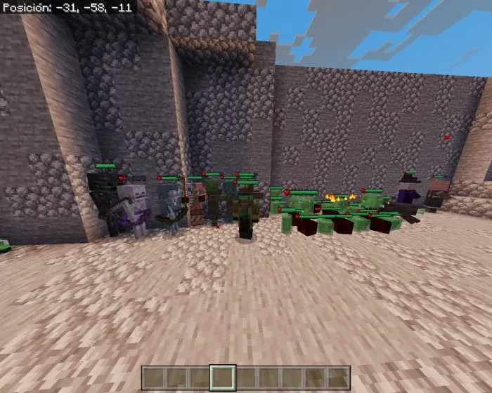 Мобы с полоской здоровья