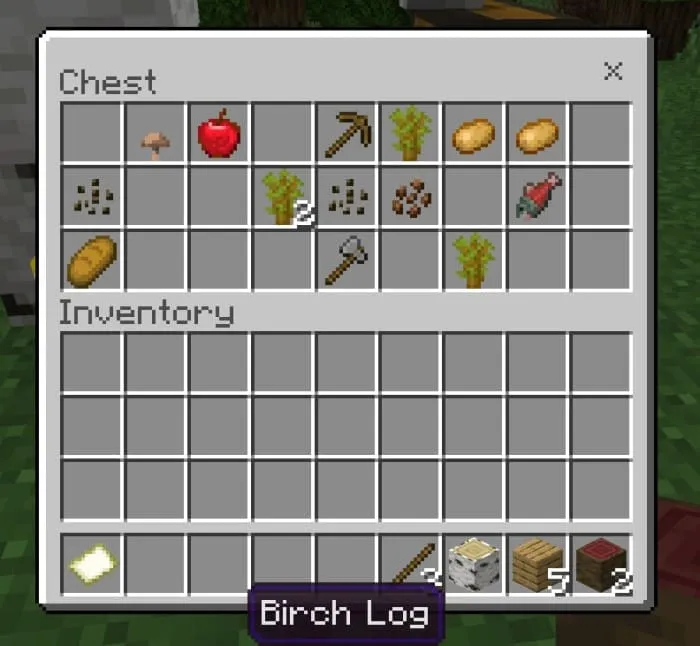 Интерфейс сундука