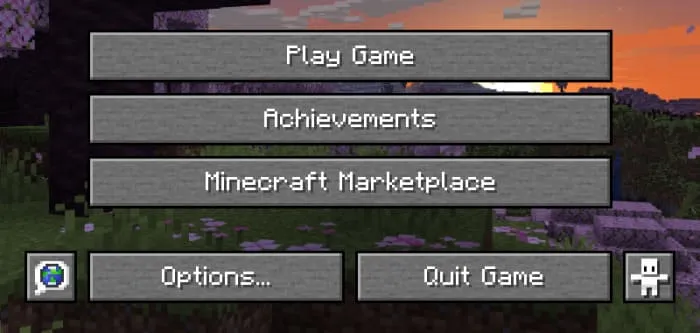 Кнопки главного меню