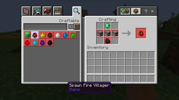 Крафт огненного жителя