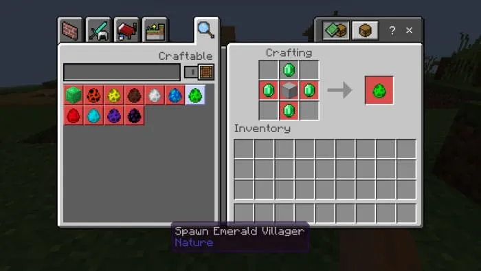 Крафт изумрудного жителя