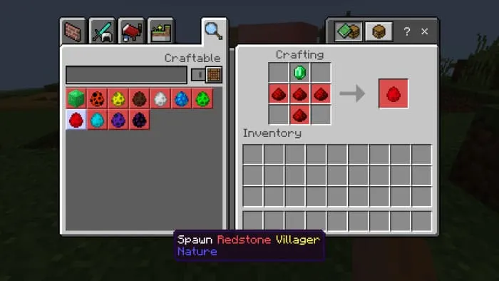 Крафт редстоун жителя