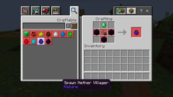 Крафт незеритового жителя