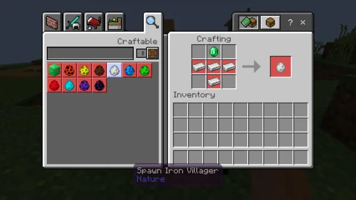 Крафт железного жителя