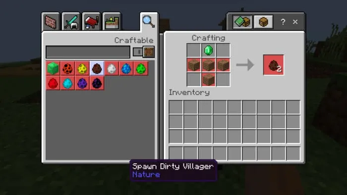 Крафт грязевого жителя деревни