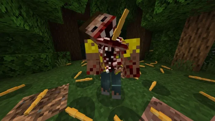 Вид зараженного человека