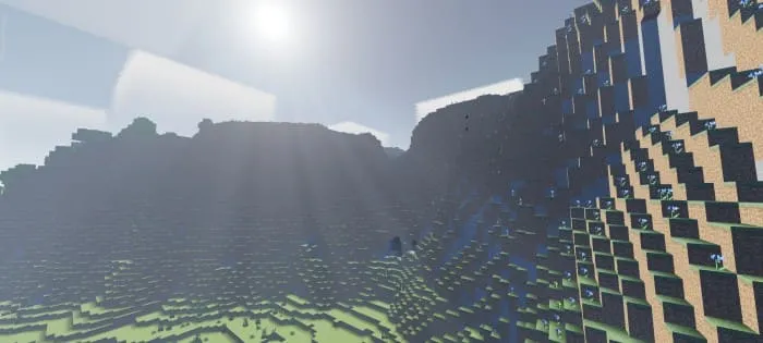 Солнечный свет и горы