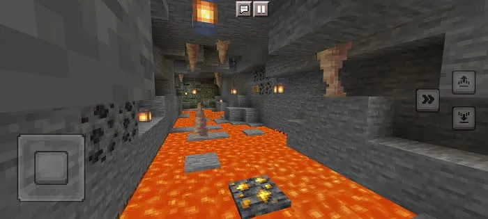 Скриншот с локации с пещерой