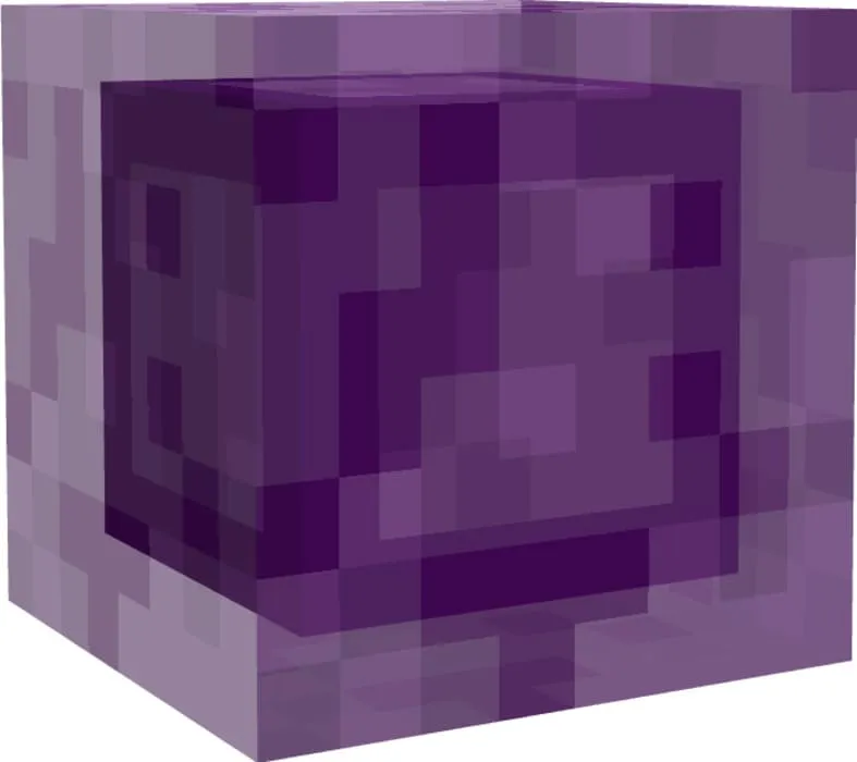 Вид фиолетовой слизи