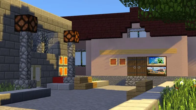 Уличные фонари и дома