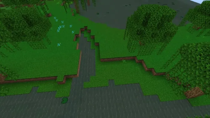 Вид болот сверху