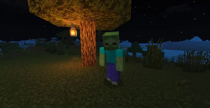 Зомби возле дерева