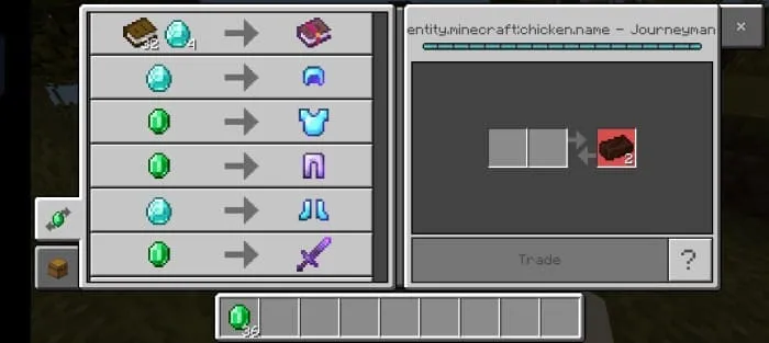 игрок торгует с курицей