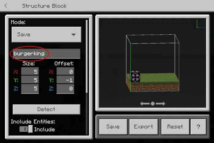 Интерфейс структурного блока
