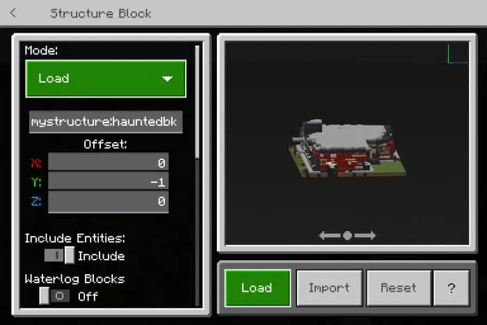 Загруженная структура аддона