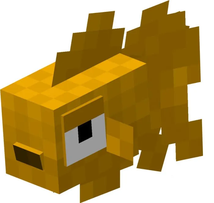 Желтая золотая рыбка