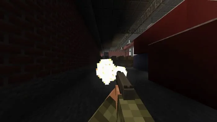 Игрок стреляет из пистолета