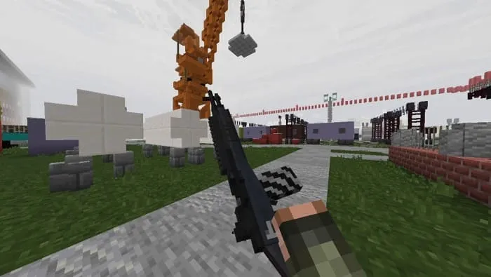 Винтовка в руках игрока